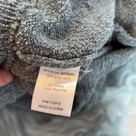 Show Me Your Mumu Gio Shorts in Dusty Blue Knit - Picture 8 of 9